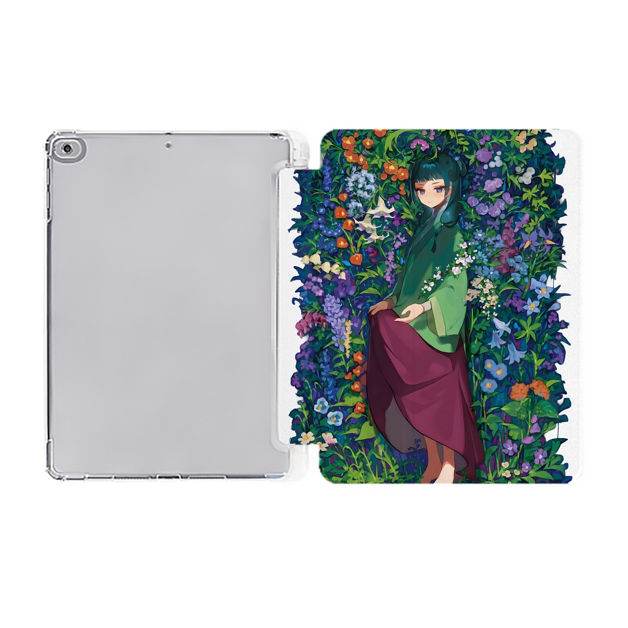 （画像用） 薬屋のひとりごと The Apothecary Diaries IPad ケース ペン収納付き 三つ折りスタンド PUレザー×シリコン 対応機種9.5/10.5/10.9インチ